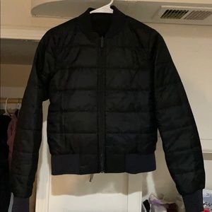 lulu lemon black bomber jacket
